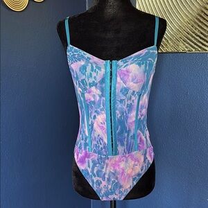 Free People Night Rhythm Printed Bodysuit